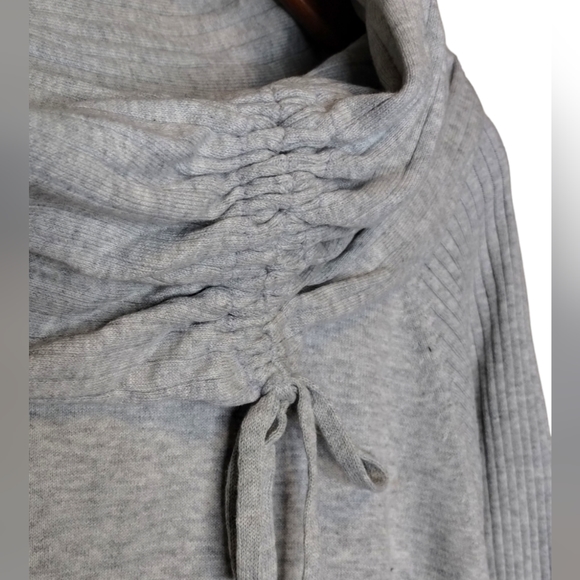 -486 Project Sweater Maternity Womens Size Large Cowl Neck Long Sleeve Grey - Picture 5 of 8